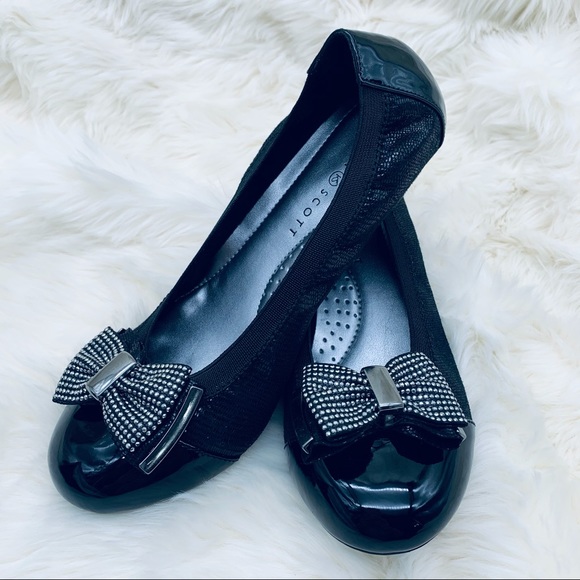 Karen Scott Roza Bow Ballet Flats Black PU/Fabric - Picture 13 of 13